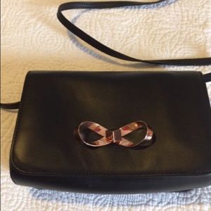 Ted Baker Black Leather Crossbody Purse